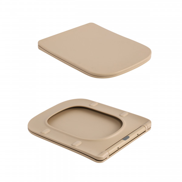 Унитаз подвесной Tern Ultra Quiet 490×365×325 мм, Beige, с сиденьем Slim Duroplast / Soft-close / Quick Release QT17332303ASSB Qtap
