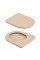 Унитаз подвесной Robin Ultra Quiet 490×365×325 мм, Beige, с сиденьем Slim Duroplast / Soft-close / Quick Release QT13332381АSSB Qtap