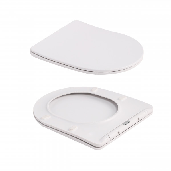 Унитаз подвесной Robin Ultra Quiet 490×365×325 мм, Marble, с сиденьем Slim Duroplast / Soft-close / Quick Release QT13332381АSMR Qtap