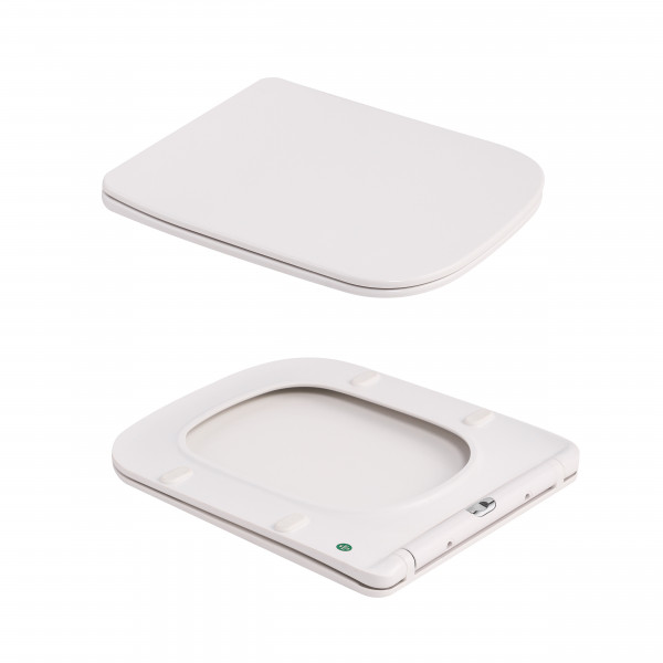 Унитаз подвесной Tern Ultra Quiet 490×365×325 мм, Marble, с сиденьем Slim Duroplast / Soft-close / Quick Release QT17332303ASMR Qtap