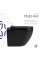 Унитаз подвесной Qtap Jay Ultra Quiet 485х360х320 мм, Matt Black, сиденьем Slim Duroplast/ Soft-close/ Quick Relase QT07335177MB