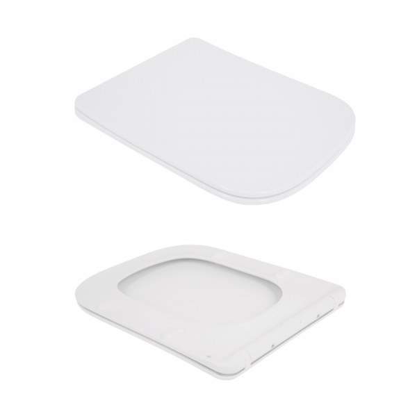 Унітаз підвісний Crow Rimless 485х340х330 мм, White, з сидінням Slim Duroplast/ Soft-close/ Quick Release QT05335171RW Qtap