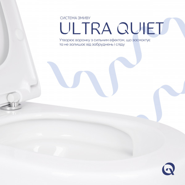 Унитаз подвесной Qtap Robin ML Ultra Quiet 490×365×325 мм, с сиденьем Soft-close MagLock, White QTROBML26W49621