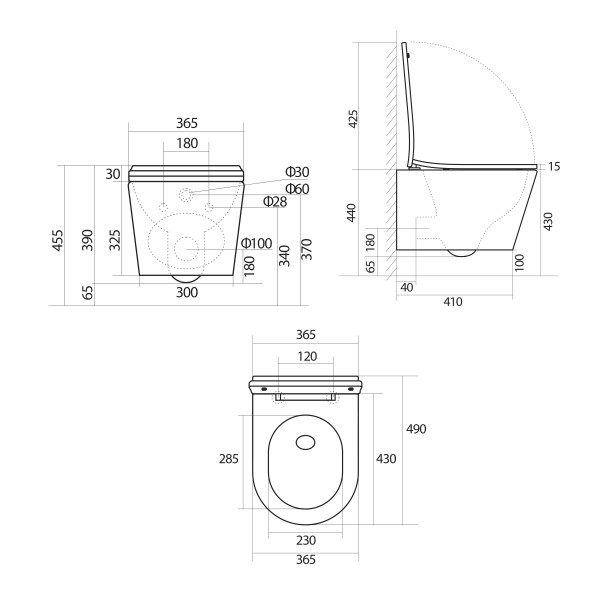 Унитаз подвесной Qtap Scorpio ML Ultra Quiet 490×365×325 мм, с сиденьем Soft-close MagLock, White QTSCOML26W49622