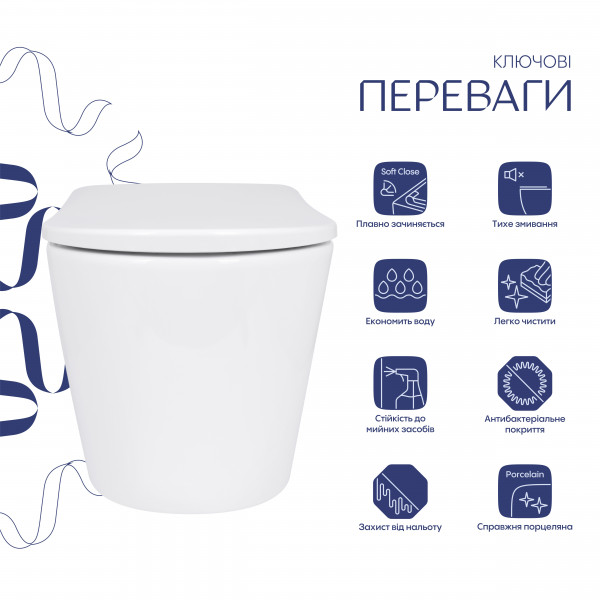 Унитаз подвесной Qtap Scorpio ML Ultra Quiet 490×365×325 мм, с сиденьем Soft-close MagLock, White QTSCOML26W49622