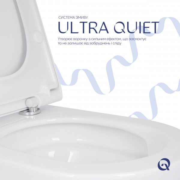 Унитаз подвесной Qtap Scorpio ML Ultra Quiet 490×365×325 мм, с сиденьем Soft-close MagLock, White QTSCOML26W49622