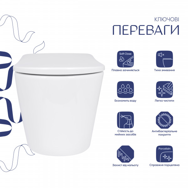 Унитаз подвесной Qtap Scorpio ML Ultra Quiet 520×365×365 мм, с сиденьем Soft-close MagLock, White QTSCOML26W49624