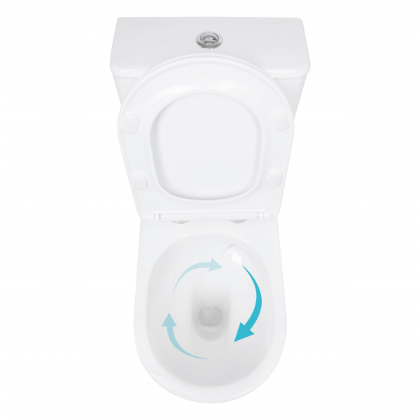 Унитаз напольный Qtap Evia Ultra Quiet 630×350×795 мм с сиденьем Soft-close, White QTEVI27W49258