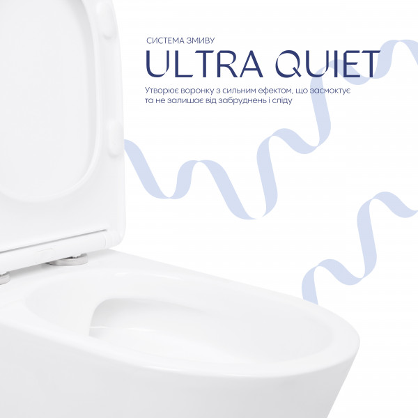 Унитаз напольный Qtap Arvin Ultra Quiet 630×350×795 мм с сиденьем Soft-close, White QTARV27W49259
