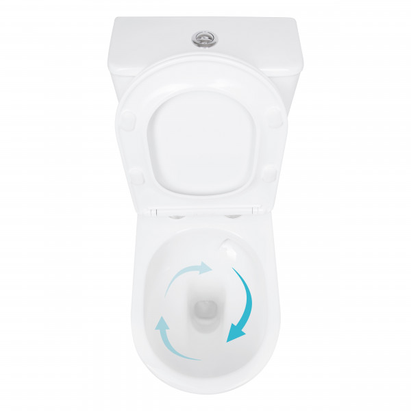 Унитаз напольный Qtap Arvin Ultra Quiet 630×350×795 мм с сиденьем Soft-close, White QTARV27W49259