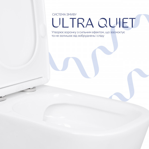 Унитаз напольный Qtap Stork Ultra Quiet 630×350×805 мм с сиденьем Soft-close, White QTSTO27W49260