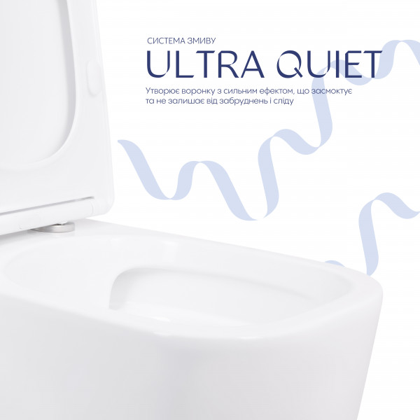 Унітаз підлоговий Qtap Aquarius Ultra Quiet 620×355×790 мм з сидінням Soft-close, White QTAQAW27W49262