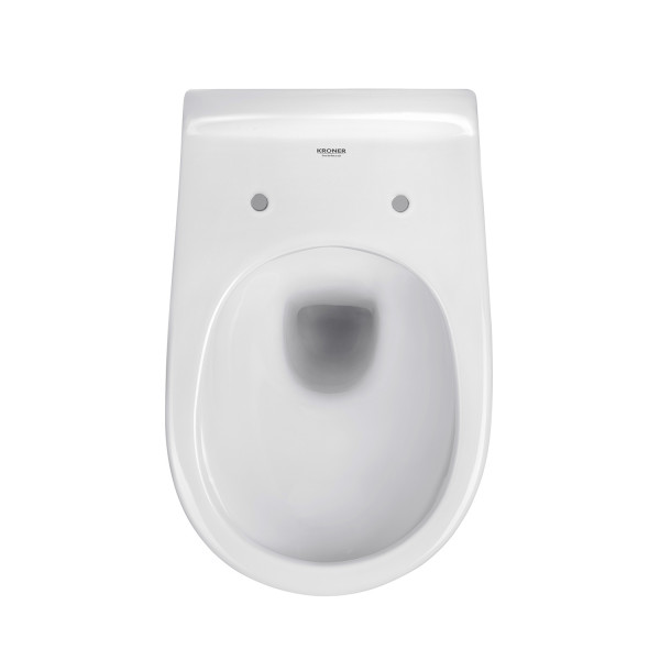 Унитаз подвесной безободковый Kroner Oker WHI533536 RIMLESS с сиденьем (KO533536WHIR)