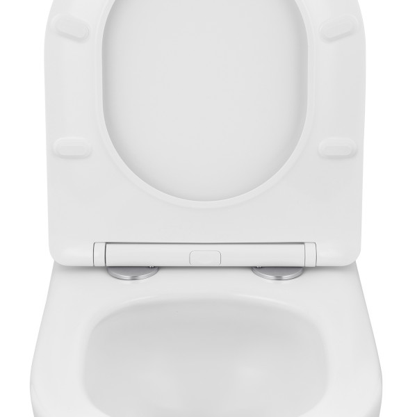 Комплект 4 в 1: Инсталляция Grohe Rapid SL 3 в 1 38772001 + Унитаз безободковый Kroner Harz WHI483632 TORNADO с сиденьем Slim Duroplast / Soft-close / Quick relase KH483632WHIT (38772001KH483632)