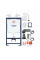 Комплект 4 в 1: Інсталяція Grohe Rapid SL 3 в 1 38772001 + Унітаз безободковий Kroner Harz WHI493736 RIMLESS з сидінням Slim Duroplast / Soft-close / Quick relase KH493736WHIR (38772001KH493736)