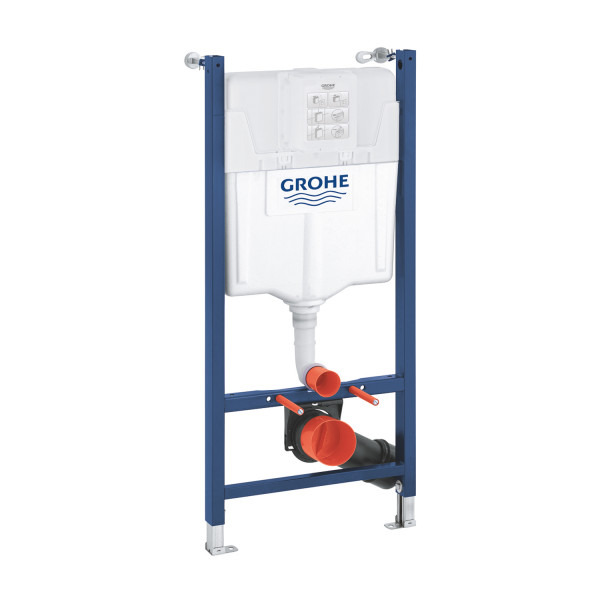 Комплект 4 в 1: Інсталяція Grohe QuickFix Solido 2 в 1 38971000 + Панель змиву для унітаза Grohe QuickFix Even 389662430 + Унітаз безободковий Kroner Oker WHI533536 RIMLESS з сидінням Slim Duroplast /Soft-close /Quick relase KO533536WHIR (38971966243KO53R