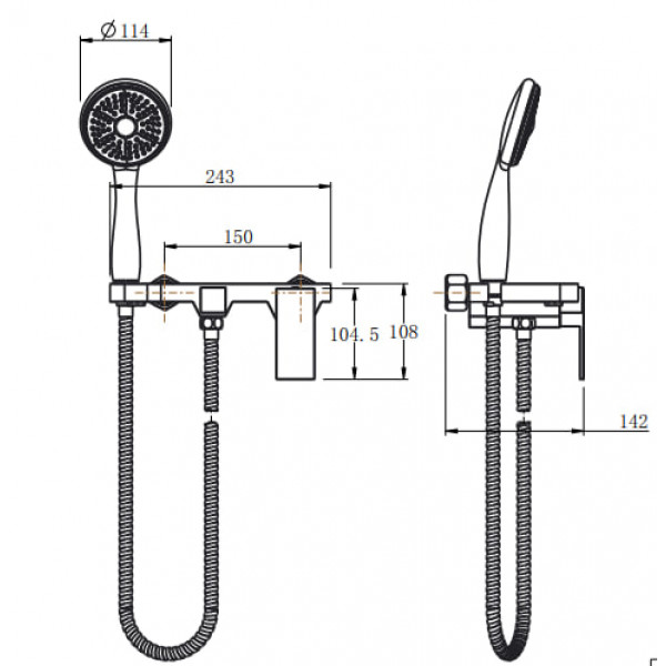Змішувач для ванни VENTA VC373PS