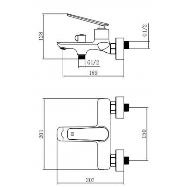 Змішувач для ванни VENTA BSP307LC