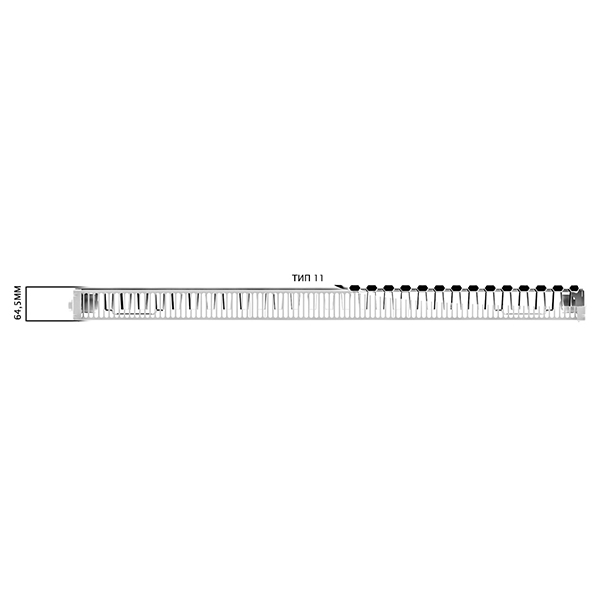 Стальной радиатор BIASI 11 тип 500x1500VK НП B500111500VK