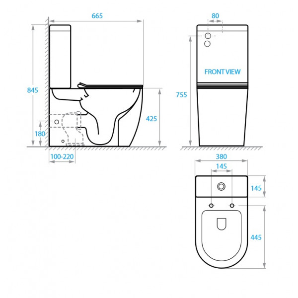 Унитаз-компакт KOLLER POOL Round с сиденьем Soft-close (RN-0665-RC-C + RN-0665-RC-T)