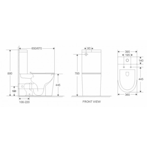 Унитаз напольный KOLLER POOL серии ORION с сиденьем Soft-close без бачка OR-0650-RC-C