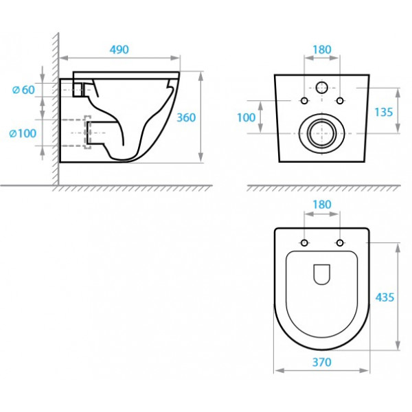 Унитаз подвесной KOLLER POOL Round Smart с сиденьем Soft-close, смыв Tornado 3,0 (RN-0490-RQ3)