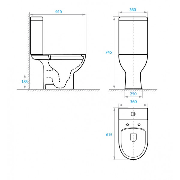 Унитаз-компакт KOLLER POOL Edge NEW (PRO) напольный с баком и сиденьем Soft-close (EDPR-0615-RW)