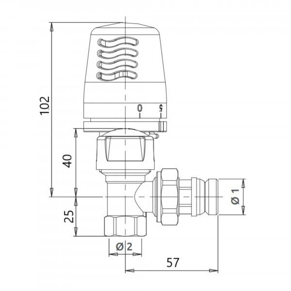 Термокомплект Icma 3/4" с антипротечкой угловой №KIT_1100+774-940+805-940