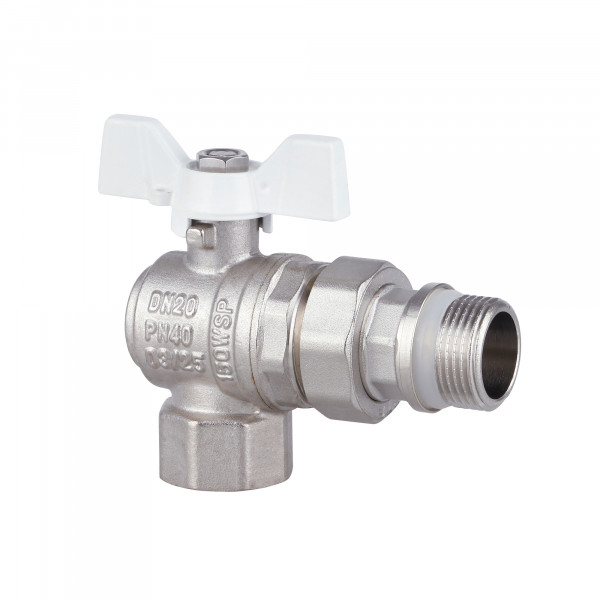 Кран кульовий "Американка" Thermo Alliance Forte 3/4" з антипротіканням кутовий SF223W20