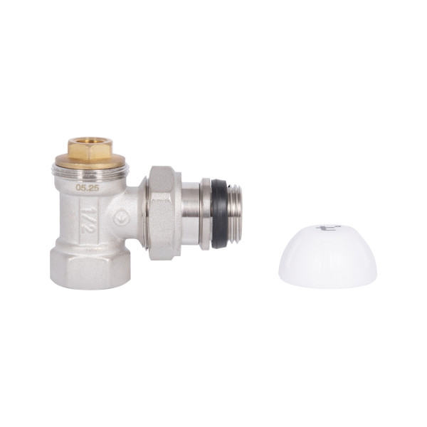 Кран радіаторний Thermo Alliance Standart Powerful 1/2" з антипротіканням кутовий SF233W15