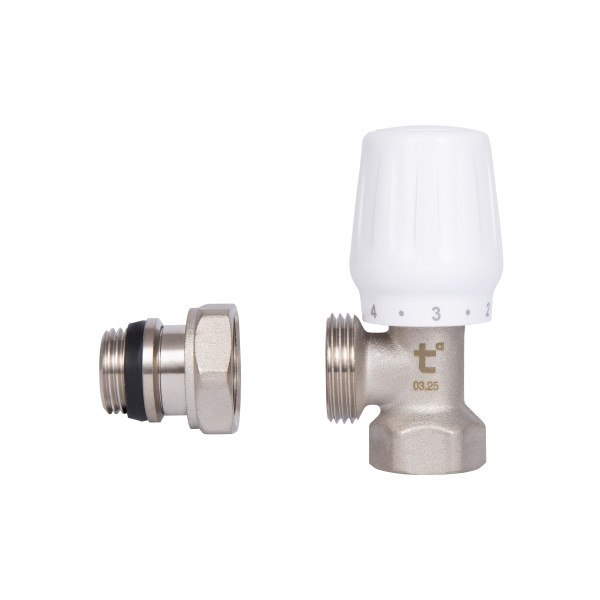 Кран радиаторный Thermo Alliance Base 1/2" ВН с антипротечкой угловой SD228W15