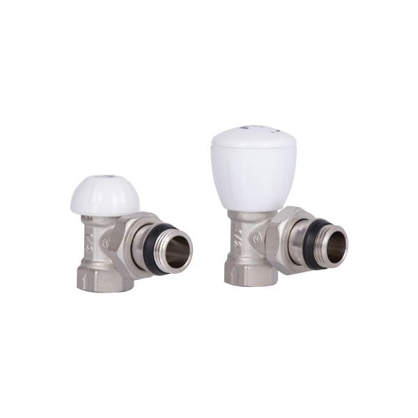 Комплект радіаторних кранів Thermo Alliance Standart 1/2" ВН кутовий TAS232W15