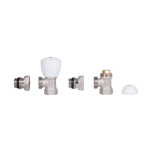 Комплект радіаторних кранів Thermo Alliance Standart 1/2" ВН кутовий TAS232W15
