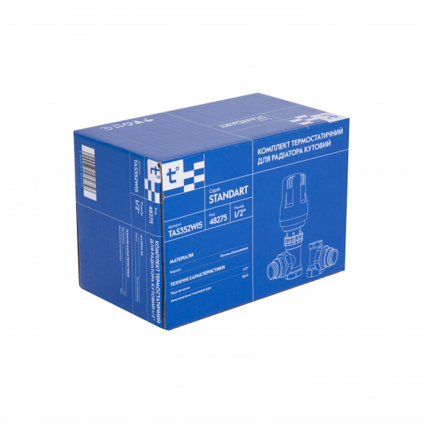 Термостатичний набір Thermo Alliance Standart кутовий 1/2" TAS352W15