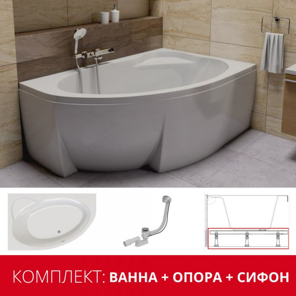 Ванна Ванна Ravak Asymmetric II 170 L - комплект