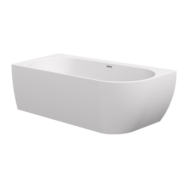 Ванна Ванна FREEDOM Corner R 1700x800 білосніжна/чорна сифон Click-Clack