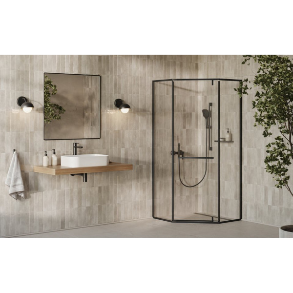 Душевая пятиугольная кабина XPSHP3- 90 Черный TRANSPARENT