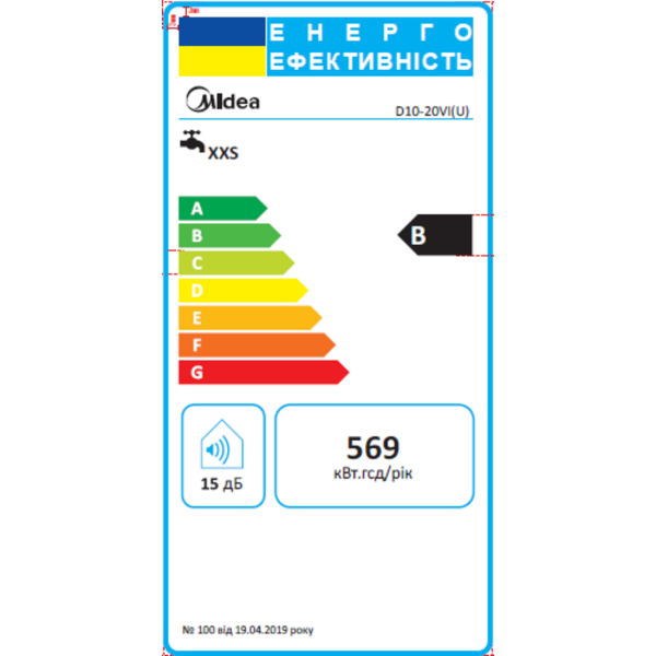 Бойлер MIDEA D10-20VI(U)