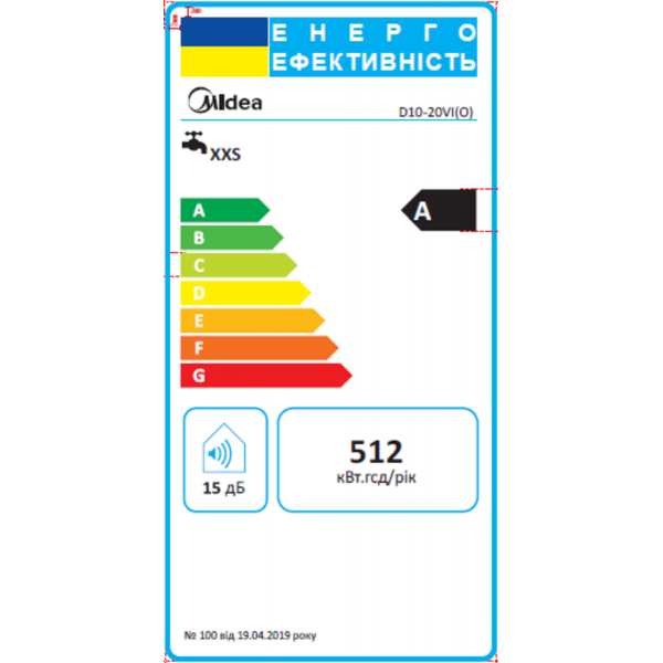 Бойлер MIDEA D10-20VI(O)