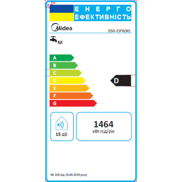Бойлер MIDEA D50-15F6(W)