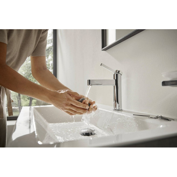 Смеситель для умывальника Hansgrohe Finoris 110 CoolStart для умывальника с д/к push-open, хром (76024000)
