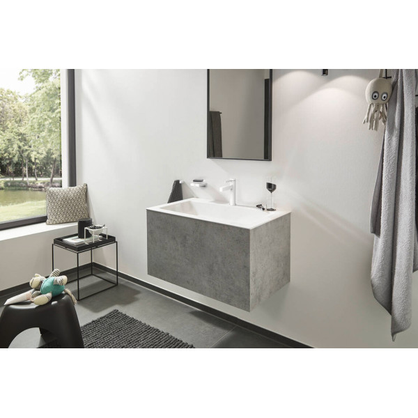 Смеситель для умывальника Hansgrohe Finoris 110 для умывальника с донным клапаном push-open, белый (76023700)