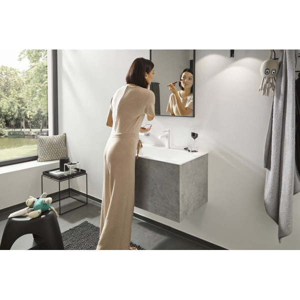 Смеситель для умывальника Hansgrohe Finoris 110 для умывальника с донным клапаном push-open, белый (76023700)