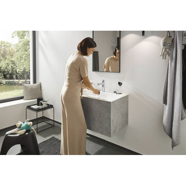 Смеситель для умывальника Hansgrohe Finoris 110 для умывальника с донным клапаном push-open, хром (76023000)