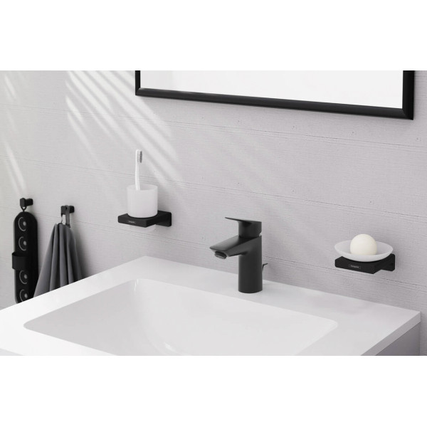 Смеситель для умывальника Hansgrohe Logis 100, черный (71100670)
