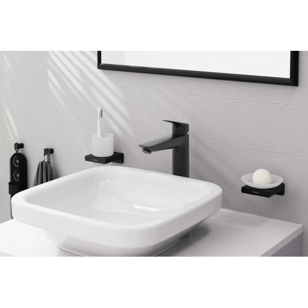 Смеситель для умывальника Hansgrohe Logis 190 для умывальника без донного клапана, черный (71091670)