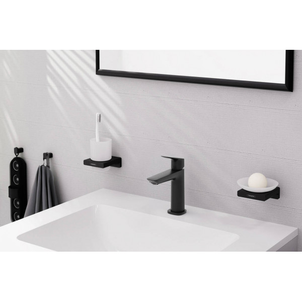 Смеситель для умывальника Hansgrohe Logis Fine 110 для умывальника без донного клапана, черный (71253670)