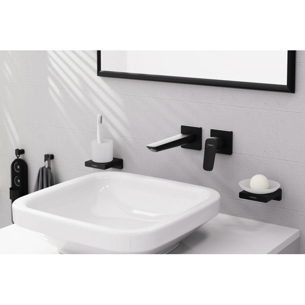 Смеситель для умывальника Hansgrohe Logis Fine 205 для умывальника со стены скрытого монтажа, черный (71256670)