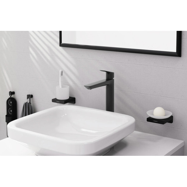 Смеситель для умывальника Hansgrohe Logis Fine 240 для умывальника с донным клапаном pop-up, черный (71257670)