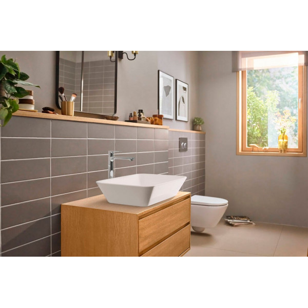Змішувач для умивальника Hansgrohe Rebris E 240 CoolStart EcoSmart+ для умивальника з д/к pop-up., хром (72591000)